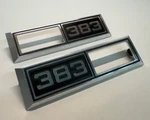 1968 Chevelle Impala Nova '383' Emblem Marker Light Bezel Front Fender Billet. Fixed Price $185.00.