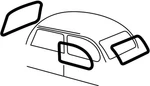 Empi Cal Look Window Rubber Seal Kit For 1973-77 Super Beetle 00-3589-0. Fixed Price $98.77.