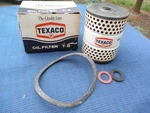 Vintage (nos) Texaco T-9 Oil Filter Original Box. Fixed Price $9.95.