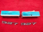 1968 Camaro 327 Nos Gm #3927483 (lf) #3927484 (rh) Set Fender Emblem (TD-3). Fixed Price $125.00.