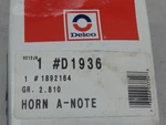 Gm Delco 1892164, D1936 Horn A-note GR.2.810. Fixed Price $44.99.
