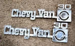 1977-1982 Chevrolet Chevy Van G30 Metal Emblems Badges Used Pair. Fixed Price $65.00.