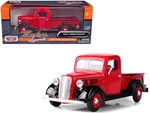 Motormax 73233R 1/24 1937 Ford Pickup Truck Red And Black. Fixed Price $51.99.