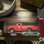Ford F-250 Pick Up 1959 1:18 Diecast Metal Deluxe Edition Red Truck Toy. Fixed Price $70.00.