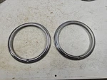 Original 1941 Ford Headlight Bezels, Trim Rings. Fixed Price $75.00.