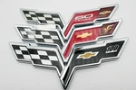 Brand New Emblem Corvette Cross Flags Sticker Badge Decal Chrome For Chevy. Fixed Price $17.19.