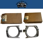 New Old Stock Headlight Bezels 1967 Plymouth Valiant Signet #2582020 & 2582021. Fixed Price $400.00.