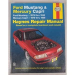 Haynes Repair Manual Ford Mustang 1979-1993 Mercury Capri 1979-1986 Book 36050. Fixed Price $14.99.