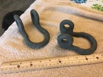 Military Truck Jeep M151A2 Pair Tie Down Tow Clevis Shackles Nos. Fixed Price $27.00.