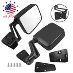 Pair View Door Mirrors Manual Side Set Right Left Black Fits Jeep Wrangler 87-02. Fixed Price $39.97.