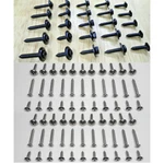Set Of 91 Black/chrome Interior Screws! For Amc Amx Gremlin American Javelin Etc. Fixed Price $29.95.