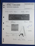 Kenwood KRC-140 KRC-220 Cassette Service Manual Factory Original The Real Thing. Fixed Price $17.97.