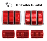 Pair Of Sequential 1965-1966 Mustang Led Tail Lights W/ Gaskets Bezels & Flasher. Fixed Price $186.95.