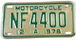 Vintage Iowa 1978 Motorcycle License Plate NF4400 Garage Man Cave Wall Decor. Fixed Price $20.85.