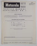 1950S Motorola Auto Radio Service Manual # NH2AC/NASH AC-152 Supplement. Fixed Price $6.14.