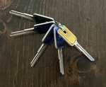 Cole B46J Key Blank Nickel Plated Made In Italy New Lot Of 5 With Caps. Fixed Price $11.95.