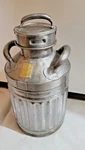 Vintage Geo D Ellis & Sons Co 5 Gallon Gas Can Motor Oil Jug Fuel. Fixed Price $185.00.