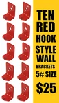 (10) 5LB Universal Fire Extinguisher Bracket New Hook Style Wall Mount. Fixed Price $25.00.