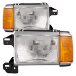 Headlights Set Fits 87-91 Ford F150/250/350 Bronco FO2502105 FO2503105 Halogen. Fixed Price $171.17.