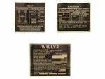 Jeep Gpw Ford Mid Production Brass Data Plate Set G503 Wwii WW2. Fixed Price $30.99.