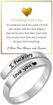 Cking Love You For Women, Hope Rings Adjustable Stainless Steel Silver. Fixed Price $12.99.