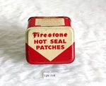 1950S Vintage Firestone Hot Seal Patches Advertising Box Automobilia TIN318. Fixed Price $70.00.