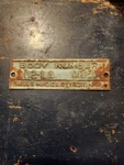 Vintage Briggs Manufacturing Company Body 1950S Plymouth Number Plate. Fixed Price $25.00.