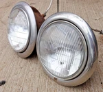 1947 1948 Ford Headlight Assemblies Original Pair Buckets Rings Mercury. Fixed Price $275.00.