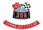 Oer Die-cast 396 With 375 Hp Air Cleaner Emblem Set For 1955-1972 Chevy Models. Fixed Price $139.98.