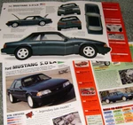 1992 Mustang Lx 5.0 Notchback Poster Brochure Specs Info Ad 87-93 Coupe Ford. Fixed Price $18.99.