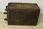 Antique Ford Script Wood Model Ignition Buzz Coil Battery Dovetail Box. Fixed Price $24.95.