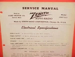 1941 Ford Mercury Deluxe Convertible Coupe Zenith Am Radio Service Shop Manual. Fixed Price $20.99.