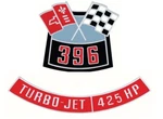 Oer Die-cast 396 With 425 Hp Air Cleaner Emblem Set For 1955-1972 Chevy Models. Fixed Price $139.98.