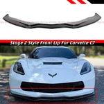 For 14-19 Corvette C7 Z06 Stg 2 Gloss Blk Front Bumper Lip Chin Spoiler Splitter. Fixed Price $149.99.
