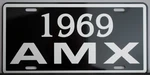 1969 Amx Metal License Plate American Motors Javelin Hurst Amc Super Stock. Fixed Price $23.90.