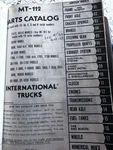 International Harvester Ih Trucks Motor Parts List Book Catalog Manual MT-112. Fixed Price $150.00.
