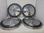 Ford Hubcaps Set Of 4 Vintage Metal Wheel Covers Decent But Some Imperfections. Fixed Price $69.00.