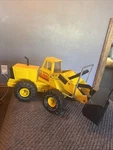 Vtg Tonka Turbo Diesel Front Loader Bulldozer Yellow Pressed Steel XMB-975 1970S. Fixed Price $80.00.
