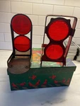 2 Vtg Grotelite No. 100 & Trilite 300 Red Road Safety Reflector Metal Frame. Fixed Price $39.99.