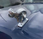 Chrome Metal Ram's Head Hood Ornament Replacement For Dodge Pickup Truck Rig. Fixed Price $105.99.