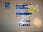 Nos 1985-95 Oldsmobile Cutlass Rear Panel Emblems Ornament Plate 22519368. Fixed Price $25.00.