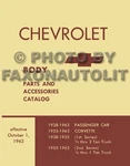 Chevy Body Parts Book 1958 1959 1960 1961 1962 1963 Chevrolet Truck Car Catalog. Fixed Price $49.00.