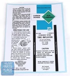 1967-81 Camaro & Firebird Inflator Bottle Decal Gm 9590678 14" Tire. Fixed Price $19.99.