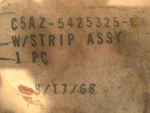 Nos 1965/66 Galaxie Left Door/door Outer Edge Weatherstrip/ford #C5AZ-5425325-B. Fixed Price $108.00.