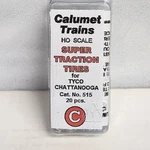 Calumet Trains 515 Super Traction Assortment -- Tyco Tires Pkg 20. Fixed Price $7.75.