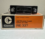 Vintage Clarion - Am/fm Stereo 5 Push Button Car Radio 337 Untested As Is. Fixed Price $79.99.