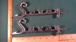 CD99 Plymouth Savoy Fender Emblems Vintage Script 1954 #1541159. Fixed Price $89.99.