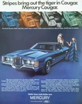 1971 Mercury Cougar Door Hardtop Print Ad, Standard V8 429 Cj. Fixed Price $9.69.