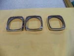 Used Original 1968 Chrysler New Yorker 2 Ds Ps Head Light Bezels, Mopar. Fixed Price $50.00.