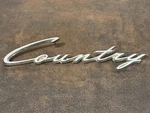 Ford Country Squire Station Wagon Quarter Panel Emblem Script Badge. Fixed Price $24.99.